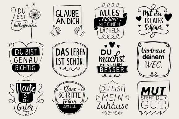Bringing Joy to Your Crafts with German Positive Sayings SVG Plotter Files