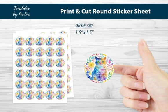 Bringing Spring to Life with Adorable Cat Round Sticker Sheets
