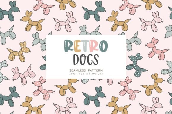 Bringing Vintage Charm to Modern Projects with Seamless Pattern Retro Dogs 1