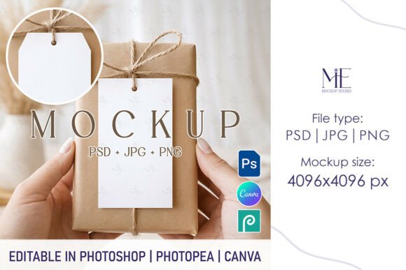 Elevate Your Brand with a Holiday Gift Tag Mockup