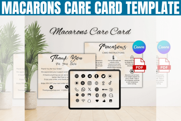 Elevate Your Brand with a Macarons Care Card Template