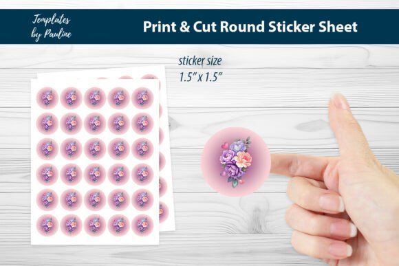 Elevate Your Branding and Crafts with the Birthday Peony Heart Round Sticker Sheet