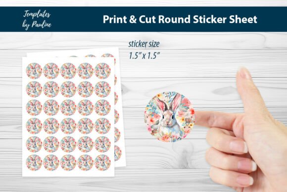 Elevate Your Spring Celebrations with a Cute Easter Bunny Round Sticker Sheet