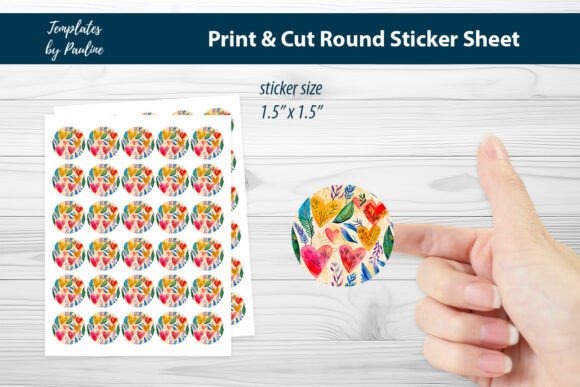 Elevating Brand Identity and Personal Connection with the Bullet Journal Heart Round Sticker Sheet