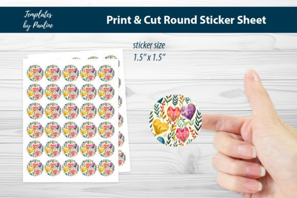 Elevating Brand Identity and Personal Expression with the Gift Heart Round Sticker Sheet