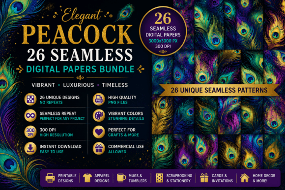 Evaluating Peacock Feathers Digital Papers for Creative Projects