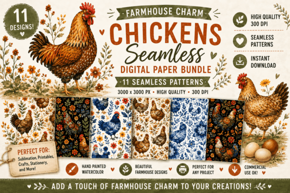 Evaluating the Creative Utility of Chicken Seamless Pattern Papers
