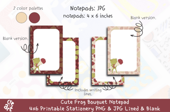 Evaluating the Frog Bouquet Notepad 4x6 Printable for Stationery Projects