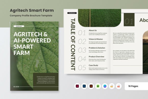 Evaluating the Smart Farming AgriTech Business Brochure for Modern Agricultural Branding