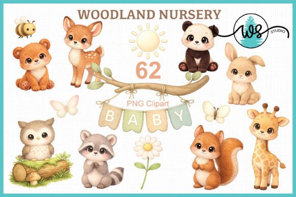 Integrating the Baby Woodland Nursery Clipart Bundle into Professional Design Workflows
