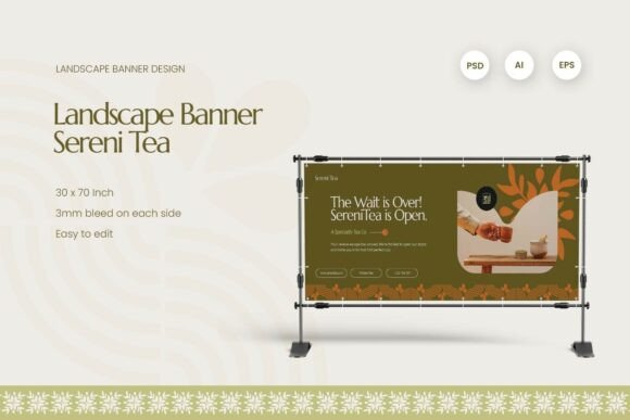Mastering Visual Identity with the Sereni Tea Landscape Banner Design System