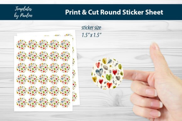 Memory Heart Round Sticker Sheet: Charm for Gifts & Brands