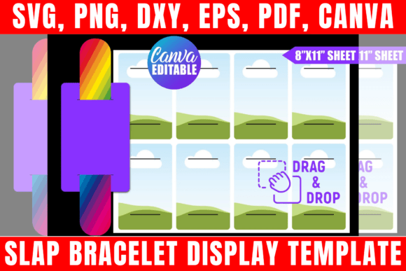 Professional Slap Bracelet Display Templates for Crafters