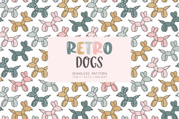 Seamless Pattern Retro Dogs 2: A Creative Resource