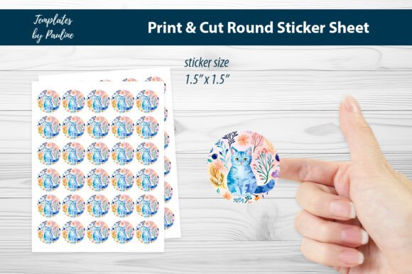 Unleash Creativity with the Flower Spring Cat Round Sticker Sheet